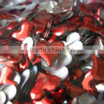 144PCS/1GR Rhinestuds Hot Fix Iron on Heart Shape Orange Color