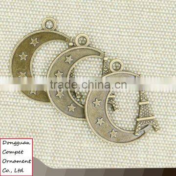Wholesale Diy Jewelry the Zinc Alloy Moon Stars Tower Pendant photo-3