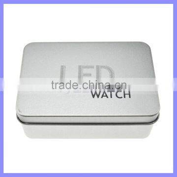 2 Color Promotional Package Box Tin Gift Box OEM Customizing Square Tin Box