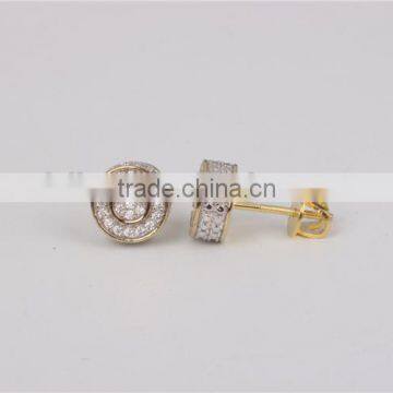 2015 Fashion New Earring Designs Round Stone Earring Designs photo-4