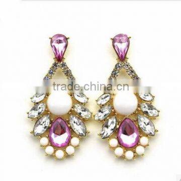 Vintage aretes pendientes acrylic trendy Women Long drop acessorios long crystal brand dangle earring brand fashion jewelry new