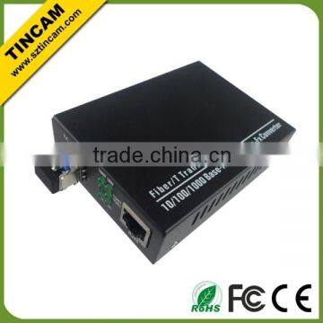 single mode SFP media Converter 10/100/1000Mbps for cat5e UTP 20km