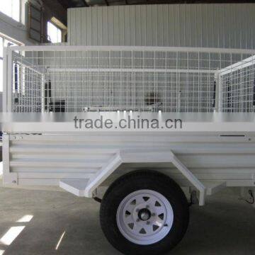 Powder coated multifunctional caged trailer, box trailer