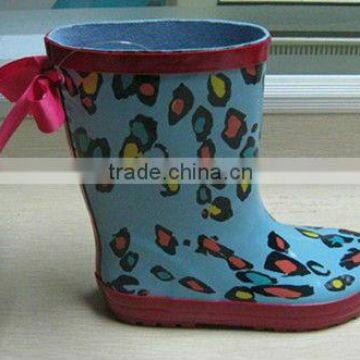 New Style Bow-tied Girls Wellies Rubber Rain Boots