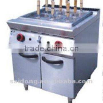 Free Standing Gas Convection Pasta Cooker 9 baskets With Cabinet