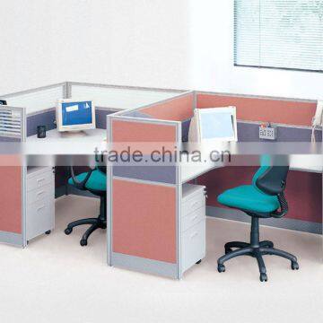 2 seaters office workstation with 32mm thickness partition