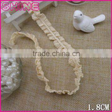 Double Side Slim Lace,0.73" Cheap Creamy White Crochet Thread100% Cotton African Lace in Korea