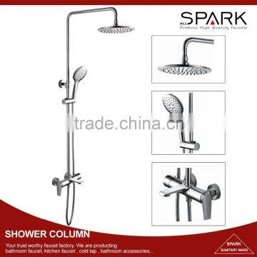 New Design bathroom brass shower set and column cw slider bar in Kaiping