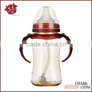 China New Arrival 8oz Wide Neck PPSU Feeding Bottle Manufacture