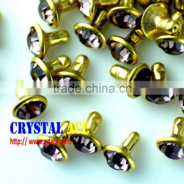 China factory wholesale rhinestone rivet ,crystal Rivets for garment Accessories