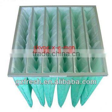 Factory price fiberglass pocket filter/bag filter for clean room