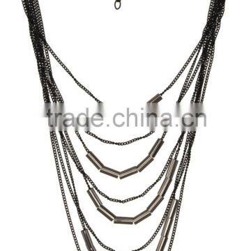 Layered Metal Strand/String Necklace