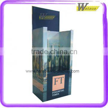 hot sale floor free standing cardboard display stand for News Paper