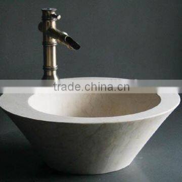 Deep marble washroom basins