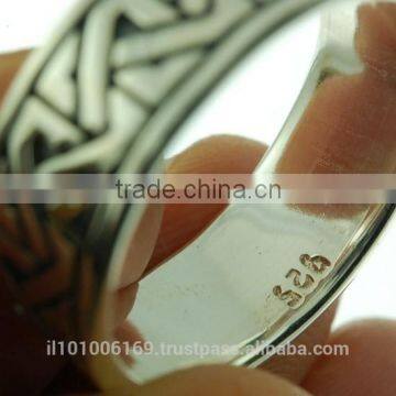 Sterling Silver Celtic Mens Band Ring, Rp242 photo-5