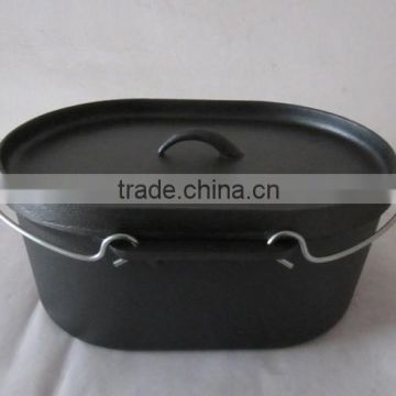 OEM non-stick oval cast iron cookware / vegetable oil coating cookware Dutch Oven