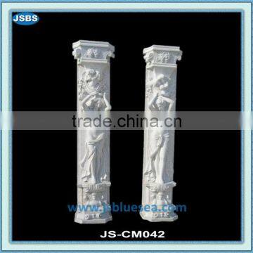 Roman Style Stone Carved Marble Wedding Columns