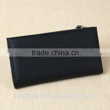 2016 Hot sale Simple custom logo original design handmade wallet large capacity women purse multy function zipper bag