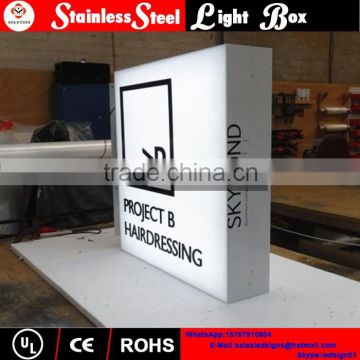 3d stainless steel led light box signs for sale