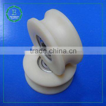 Engineering Cnc Machined Nylon Pulley 3 v Groove Durable Plastic Pulley Bearing Wheel photo-6