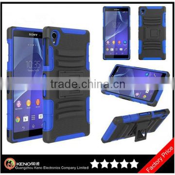 Keno Hybrid Combo Armor Case Holster Cover Phone Case for Sony Xperia Z3