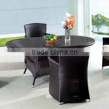 PE rattan garden table