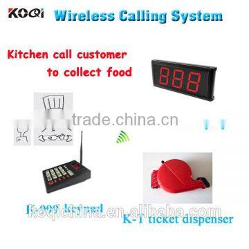 Kitchen Call Waiter System with CE passed 2015 New arrival wireless calling system