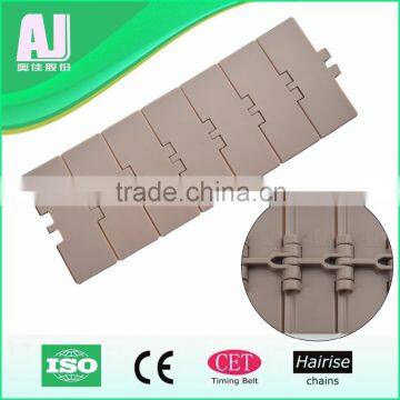 Perfect surface finish straight running slat top chain