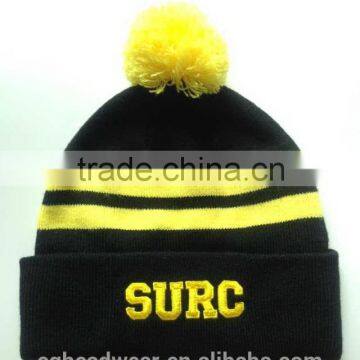 High Quality Pom Pom Cheap Custom Knitted Hat/ Knitted Beanie/ Winter Hats                        
                                                Quality Choice