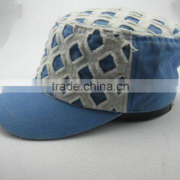 100% cotton twill applique checker army cap