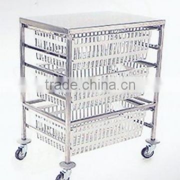 Basket Trolleys in stainless steel