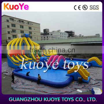 inflatable commercial water park toys, inflatable pool park aqua, inflatable slide pool