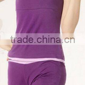 custom short sleeve ladies bamboo yoga shirt