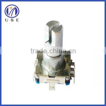Push on switch 360 degree rotary encoder for volume adjustment and switching on radio