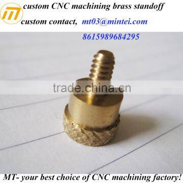 customized CNC machining gold plated Brass 3604 standoff