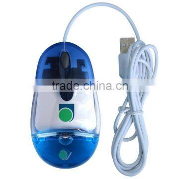 liquid filled wired gift mouse with customized floater