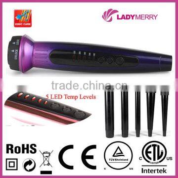 100-240V 5P LED Interchangeable curling rod with CE ROHS CTUVUS certification