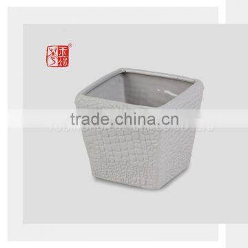 2015 Hot Ceramic Mini Square Flower Pots Decorate Mini Bonsai Pot