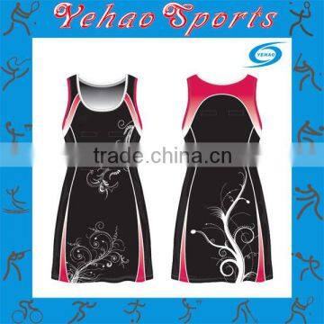 sublimation printing netball dress for wholesales design