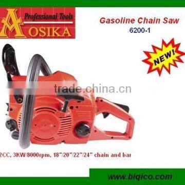 new 25cc 45cc 52cc 58cc 62cc 72cc 78cc 2-stroke gasoline chain saw 6200 62cc yd62 with easy starter 3.2Kw/8000rpm HS84678100