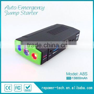 13800mah compact emergency tool, portable multi function 12v jump starter