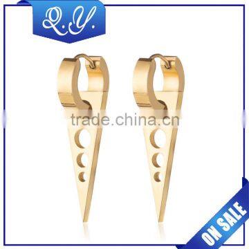 wholesale stainless steel fashion ear piercing new cheap two colors earrings designs made in China