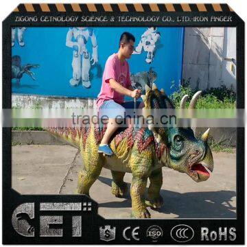Cetnology Outdoor and Indoor Playground Equiment Life Size Riding Adult Realistic Dinosaur Model