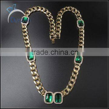 wholesale hip hop gold chain stone necklaces