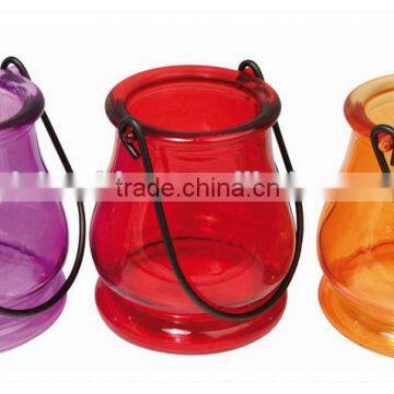 Spraying Green Color Tealight Glass Candle Holder Holiday Decoration in Valentines Day photo-2