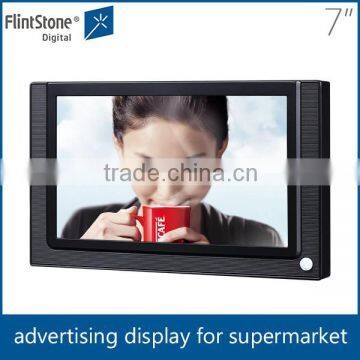 Flintstone 7 inch retail store lcd screen, loop video lcd advertising screen, mini lcd video screen