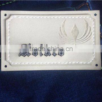China Factory Custom Embossed Leather Labels