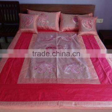 Designer Silk Brocade Bedcover /Bedspread