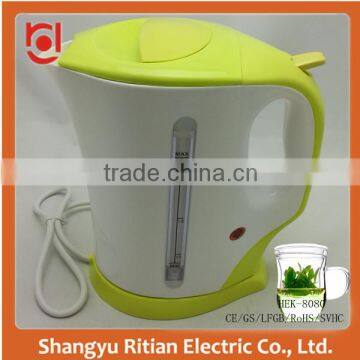 houseware heating cordless plastic electric kettle with VDE plug