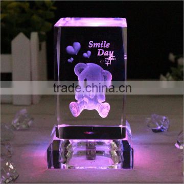 Pretty 3D Laser Engraved Block/ Crystal Block